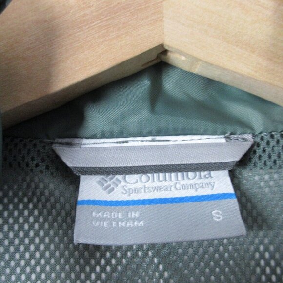 Columbia Omni Tech Zip Rain Jacket Women S Green Windbreaker Zip Pockets 342 - Picture 3 of 11